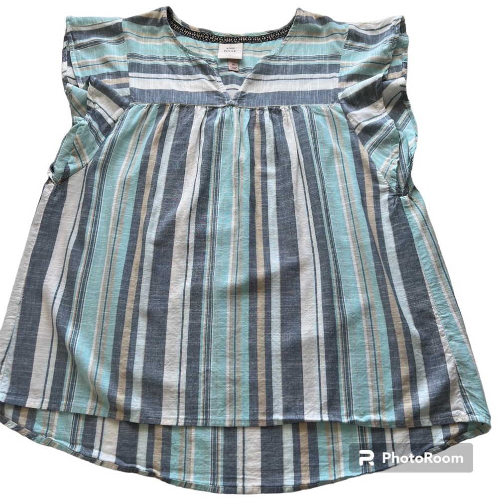 Knox Rose casual blouse, size Medium, Spring Summer, rayon and cotton fabric